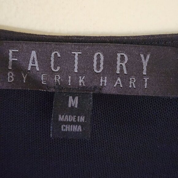Factory By Erik Hart Black Bodycon Dress Cut Out Shoulders Size M - Picture 5 of 7